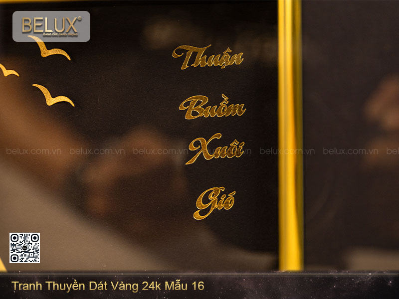 Tranh Thuyền Dát Vàng 24k Mẫu 16